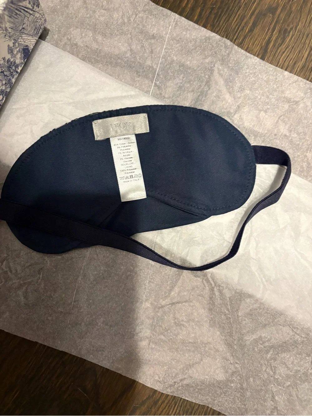 Dior Homme oblique Men’s or women’s Navy & Beige Monogram just the Sleep Mask
